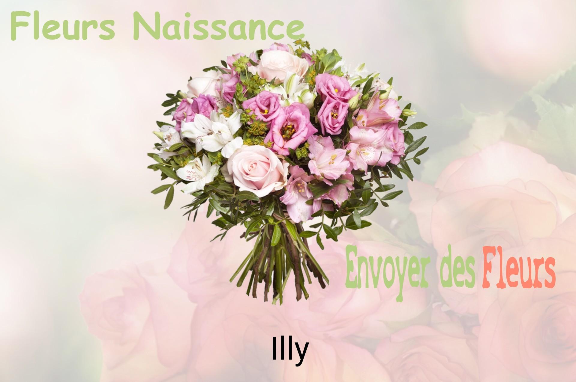 Bouquet de fleurs de naissance livré à Illy